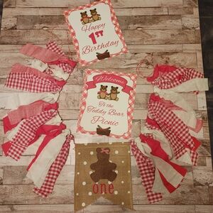 1st Birthday Bear Decorations